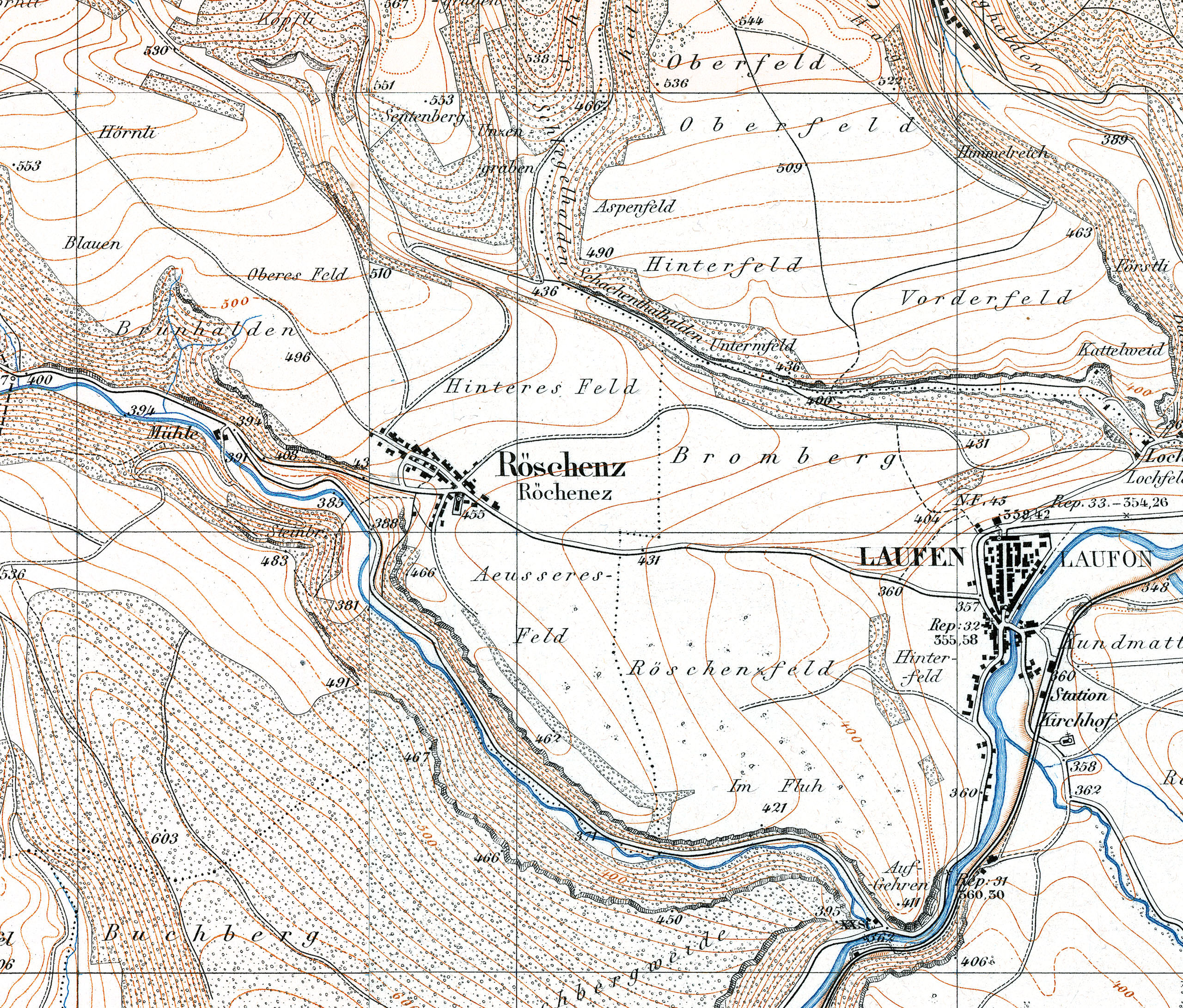 E17644 RO05b Siegfriedkarte Roeschenz